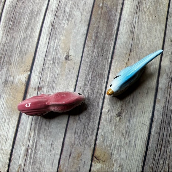 Vintage Pink Blue Kissing Fish Japan Ceramic Figurines Fishes 70's 60's Girl Boy - Picture 12 of 12